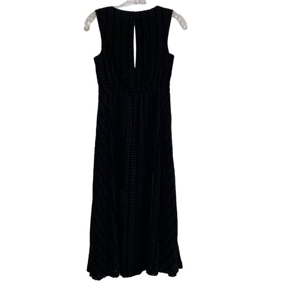Madewell Broadway & Broome Velvet Midi Dress Black Textured Size 0 Witchy Goth - Picture 9 of 9